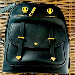 Convertible black backpack.